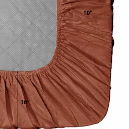 Stoa Paris Tan 300 TC Polyester Single Fitted Sheet with 1 Pillow Cover image 5