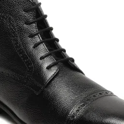 Teakwood Leathers Men's Black Derby Boots image 5