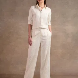 U.S. Polo Assn. White Embroidered Trousers image 5