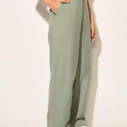 Only Green Solid Pants image 3