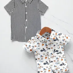 RAVYA TRENDZ Boys Classic Printed Casual Shirt-picture-15