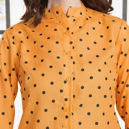 SELVIA Yellow & Black Printed Shirt image 5