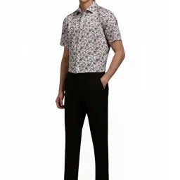 Louis Philippe White Slim Fit Floral Print Shirt image 5