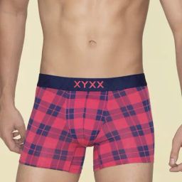 XYXX Navy & Red Check Micro Modal Trunks-picture-30