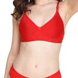 Liigne Pack Of 5 Everyday Non Padded Bra Pure Cotton Lingerie Set-VCNPBPC5764-30B image 5