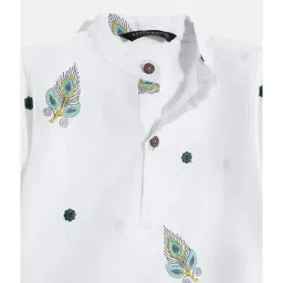 READIPRINT FASHIONS Kids White Printed Full Sleeves Kurta with Dhoti image 4