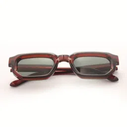 MAGNEQ Green UV Protection Square Unisex Sunglasses image 5