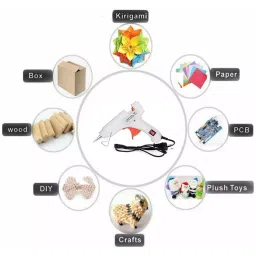 CRAFTYGUN 20 W Standard Temperature Mini Glue Gun with 3 Sticks White 7 mm Stick Diameter, WHHITEE--MINI-3-STKKS-20WT image 4