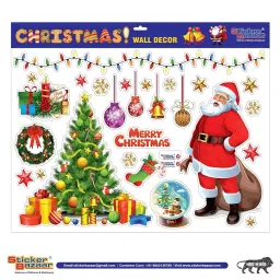 Sticker Bazaar 19.5x16.5 inch Design 2 Christmas Wallsticker for Children's Room, Living Room image 2