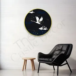 The Castle Decor Black & White Birds and Animals Wooden Wall Art-picture-16
