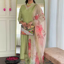 CANIZZARO Women Ethnic Motifs Regular Thread Work Kurta with Patiala & With Dupatta-picture-40