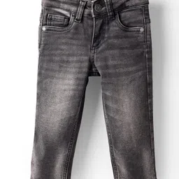 UCB Cotton Elastane Woven Full Length Washed Jeans - Black-picture-13