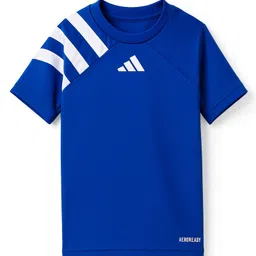 ADIDAS KIDS Knit Half Raglan Sleeves T-Shirt with Logo Graphic - Blue-picture-22