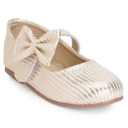 mine sole Minesole Shimmer Strioed  Detailed   Ballerinas - Gold image 3