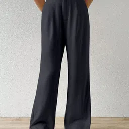 AAHWAN Women Loose Fit High-Rise Trousers-image-20