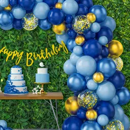 Special You 61Pcs Blue & Navy Blue Birthday Decor-image-86