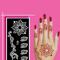 VOORKOMS Mehndi Design Stencil Sticker image 3