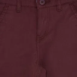 Pantaloons Junior  Solid Pant - Wine image 5