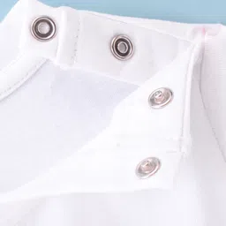 BLUSHES Christmas Theme 100% Cotton Half Sleeves Lit It Snow Text Printed Tee - White image 5