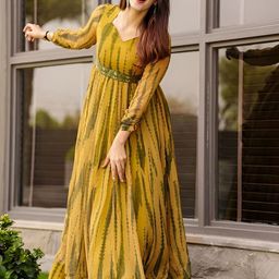 Femvy Printed Maxi Ethnic Dress-picture-17