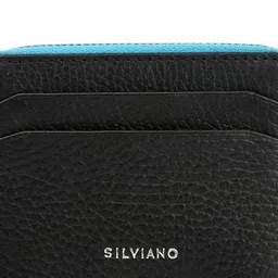 SILVIANO Unisex Textured Leather Zip Around Wallet image 5