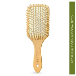 Allure White Bamboo Paddle Hair Brush image 1