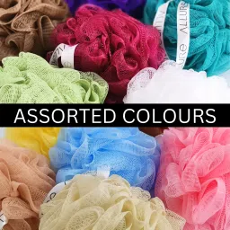 Allure Bathing Loofah (Large size assorted Color Pack of 2 Loofahs) image 2