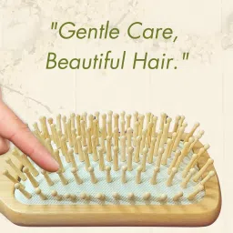 Allure White Bamboo Paddle Hair Brush image 5