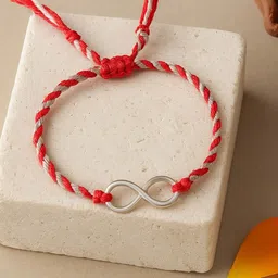 Anushka Jain Jewellery 925 Sterling Silver Infinity Thread Rakhi With Roli & Chawal-picture-16