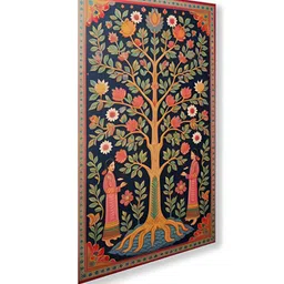 nestroots Tree of Life Brown & Black 2 Pieces Canvas Painting Wall Arts image 2