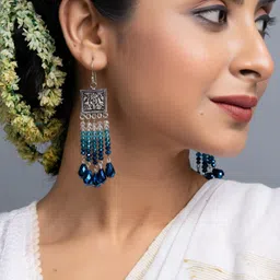 Look and Adorn Geometric Drop Earrings image 3