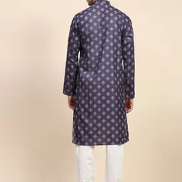 Moda Rapido Ethnic Motifs Embroidered Sequnnied Mandarin Collar Straight Kurta & Churidar image 2