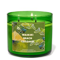 Bath & Body Works Waikiki Beach Coconut 3-Wick Candle with Essential Oils - 411 g-picture-30