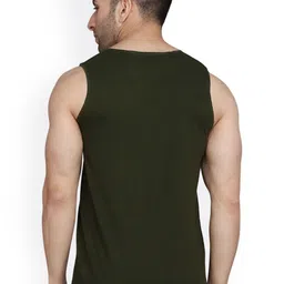 SLOWLORIS Men Pack Of 2 Printed Bio-Wash Combed Cotton Gym Vests image 5