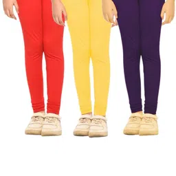 Tik Tok WEARS Girls Red Churidar Length Leggings-image-49