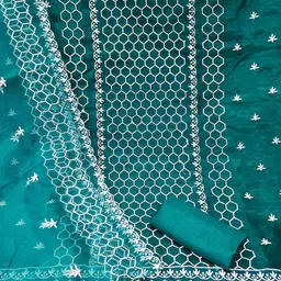 SHADOW & SAINING Geometric Embroidered Thread Work Unstitched Dress Material image 2