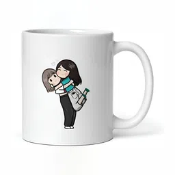 Mr UVD White & Black Graphic Printed Ceramic Glossy Mug 350 ml image 3