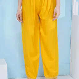 LABEL KASHI Women Floral Printed Cotton Kurta with Trousers & Dupatta image 5