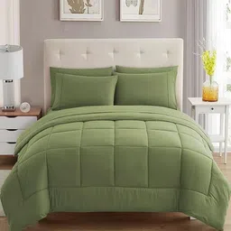 RF RELAXFEEL Green Microfiber Heavy Winter 500 GSM Double Bed Quilt image 4