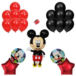 Shopperskart Cartoon Theme Party Decoration Kit Red Black - Pack of 36-picture-29