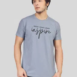 Greylongg Men Typography Printed Round Neck Cotton T-shirt-picture-42