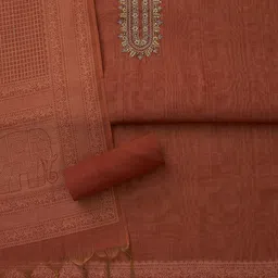 Soch Floral Embroidered Zari Unstitched Dress Material image 5