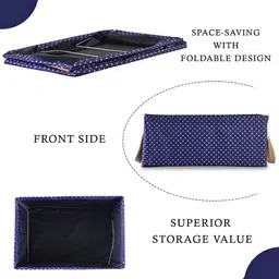 Aura Blue & White Dot Printed Drawer Organiser image 2