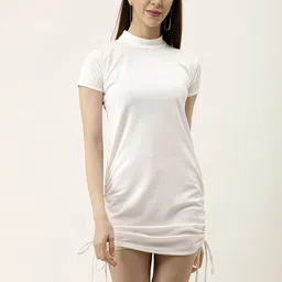 VANGULL Women Jacquard T-shirt Mini Dress-image-42