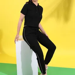 PINACOLADA Hooded Short Sleeves T-Shirt With Trouser-image-6