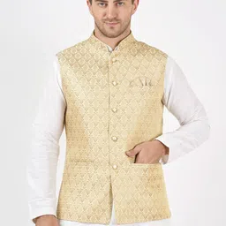 Badoliya & Sons Men Woven Design Nehru Jackets-image-33