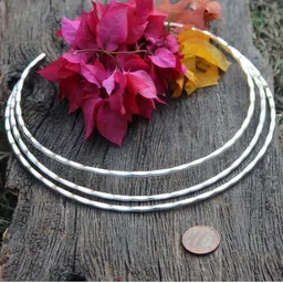 NVR Women German Silver-Plated Oxidized Statement Layered Choker Necklace-image-2