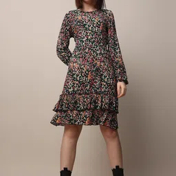 ONLY Floral Printed Layered A-Line Dress-picture-23