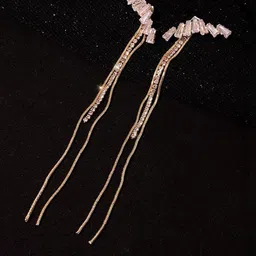 DressBerry Gold-Plated Alloy Cubic Zirconia Earrings-image-82
