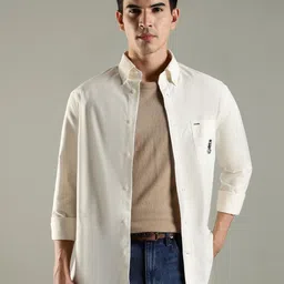 Tommy Hilfiger Textured Button-Down Collar Cotton Casual Shirt-image-63